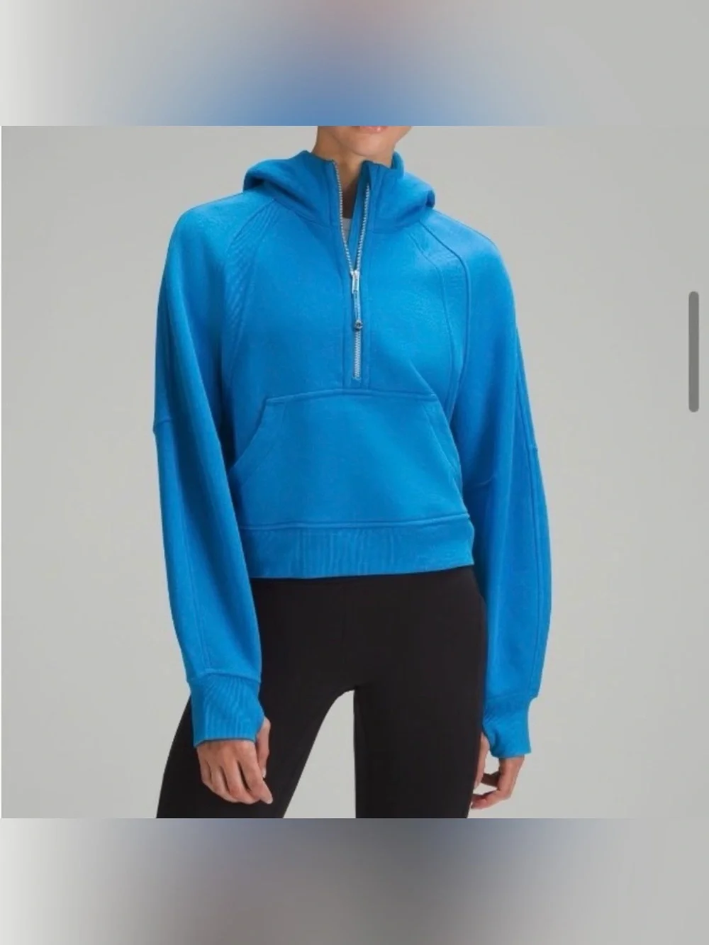 Lululemon Scuba Oversized Half-Zip Hoodie – Poolside Blue (XS/S)